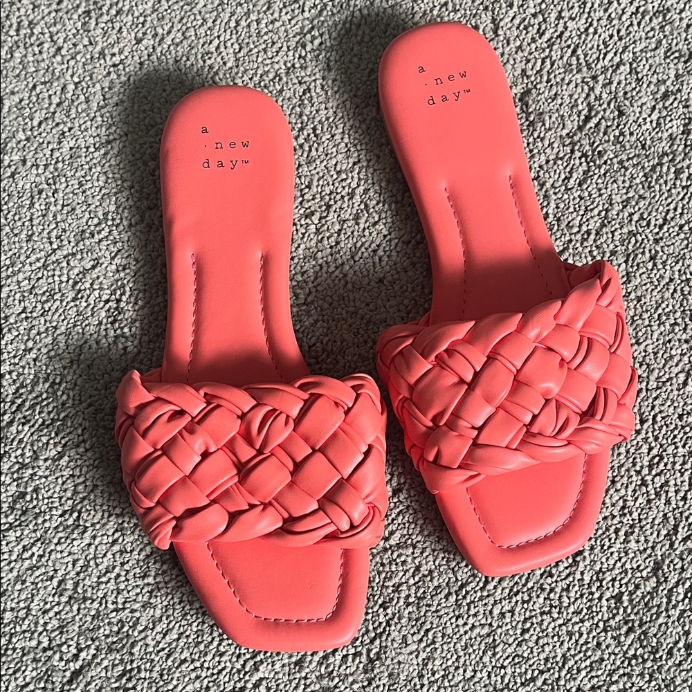 A New Day Women's Braided Coral Sandals